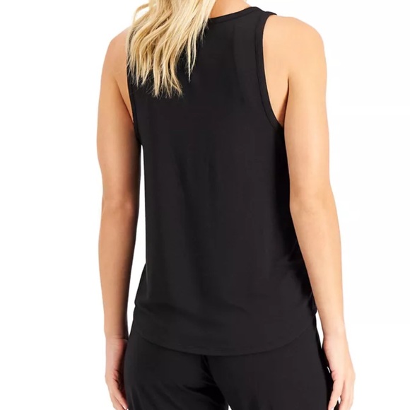 Alfani Black Tank Top sz M Ultrasoft super cute Modest NWOT Loungewear Cami - Picture 3 of 12